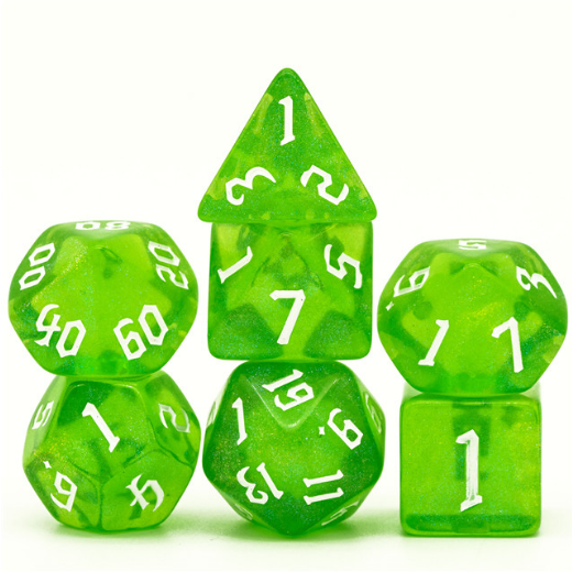 Forest Elemental RPG Dice Set Plastic Dice Foam Brain Games | D20 Games