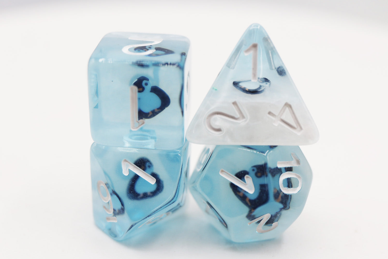 Frozen Penguin RPG Dice Set Plastic Dice Foam Brain Games | D20 Games