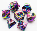 Gender Fluid Pride Flag - RPG Metal Dice Set Metal Dice Foam Brain Games