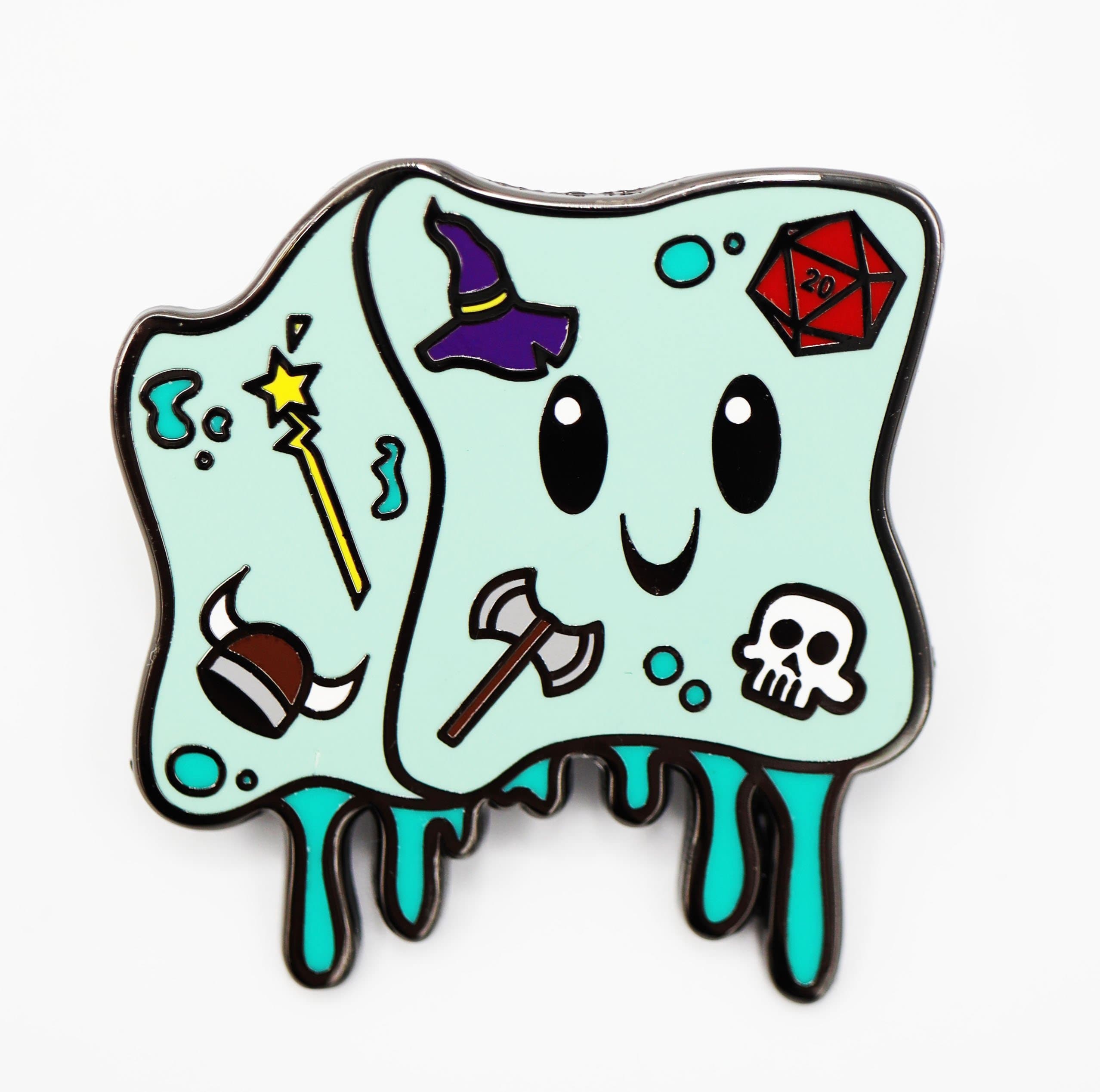 Monster Index Pin: Gelly Cube Enamel Pin Foam Brain Games | D20 Games