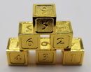 Gold D6 Metal Dice Set Metal Dice Foam Brain Games