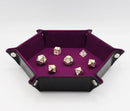 Leatherette & Velvet Dice Tray (Black w/ Magenta Hex) Dice Tray Foam Brain Games