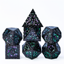 Hidden Dragon Black & Green RPG Metal Dice Set Metal Dice Foam Brain Games