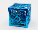 Hollow Seascape Electro Blue RPG Metal Dice Set Metal Dice Foam Brain Games