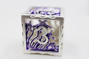 Hollow Seascape Silver & Purple RPG Metal Dice Set Metal Dice Foam Brain Games