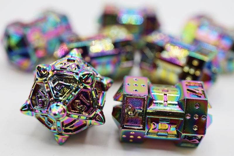 Dice 51: Holographic Projection CCG Metal Dice Set Metal Dice Foam Brain Games