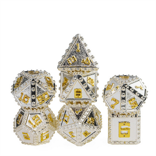 Holy Brigandine Armor RPG Metal Dice Set Metal Dice Foam Brain Games