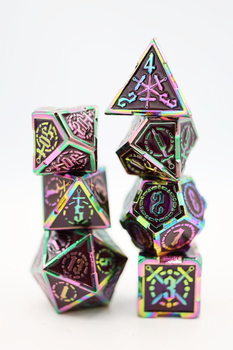Imperial Gem Sword RPG Metal Dice Set Metal Dice Foam Brain Games