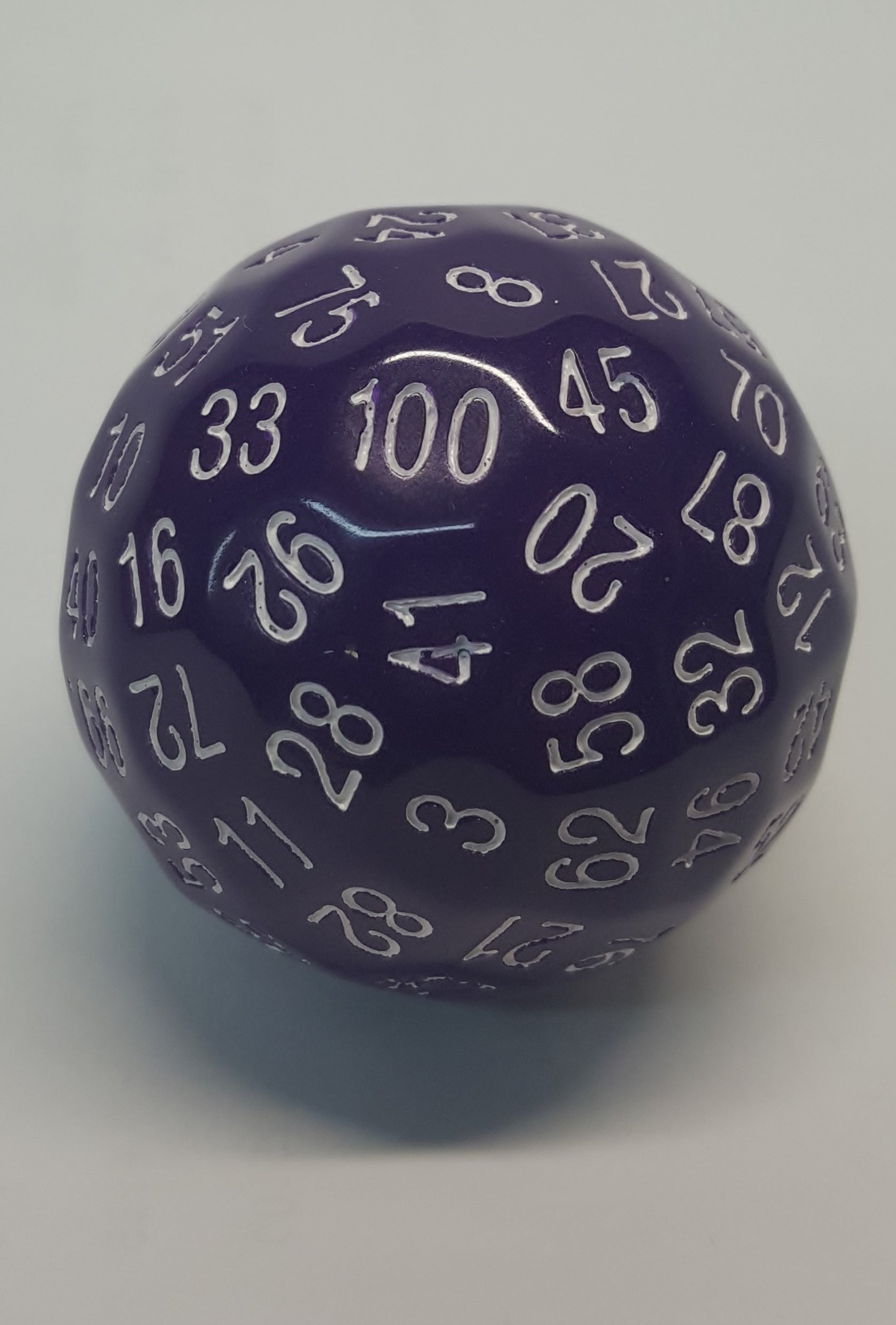 Copy of 100-Sided Die: Purple Opaque with White D100 | D20 Games
