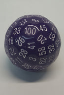 Copy of 100-Sided Die: Purple Opaque with White D100
