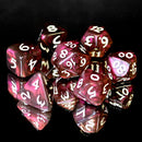 7 Piece Dice Set - Elessia Moonstone Inkswells With White