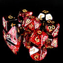 7 Piece RPG Dice - Elessia Kybr Inquisitor with Gold