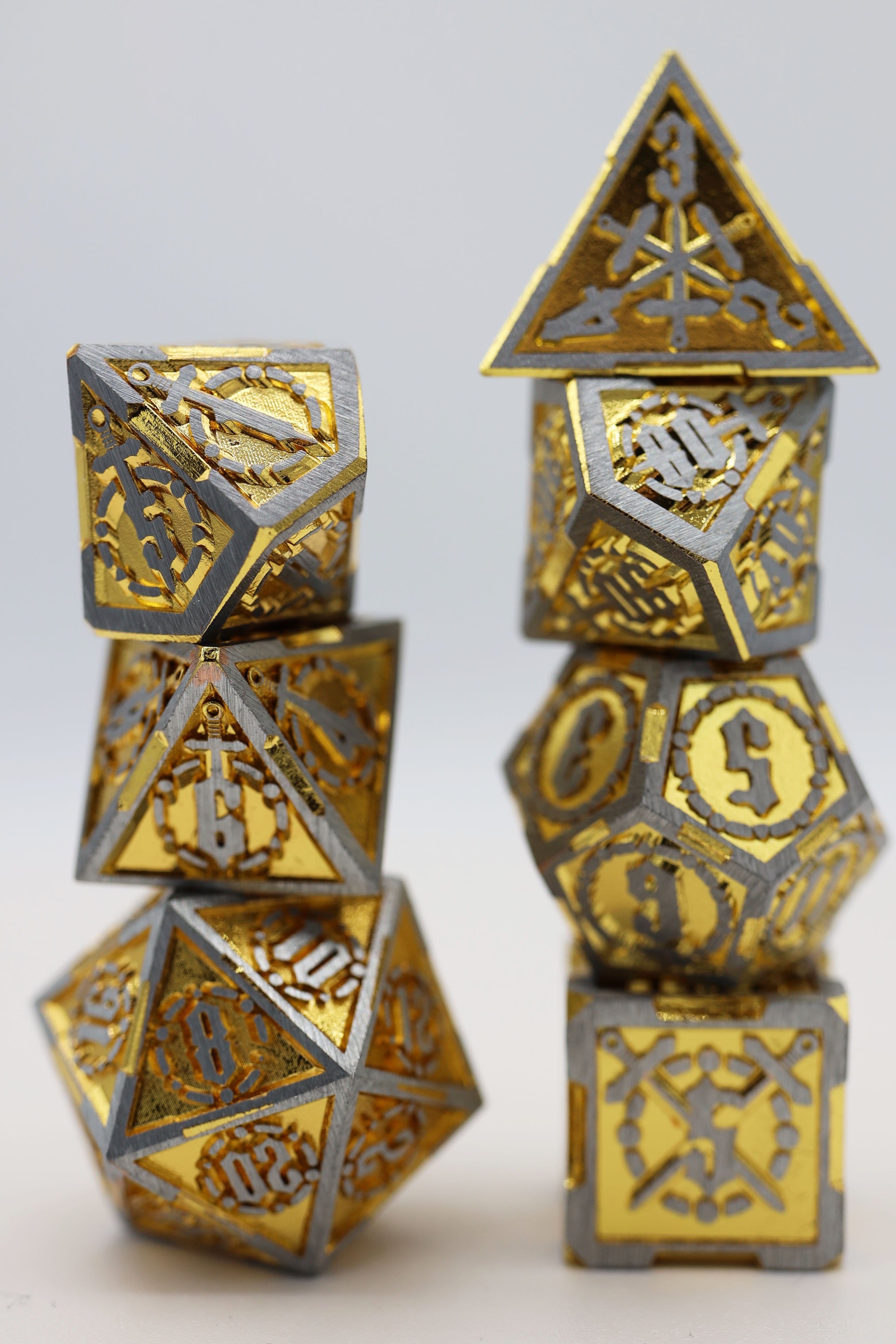 King Slayer's Sword RPG Metal Dice Set Metal Dice Foam Brain Games | D20 Games