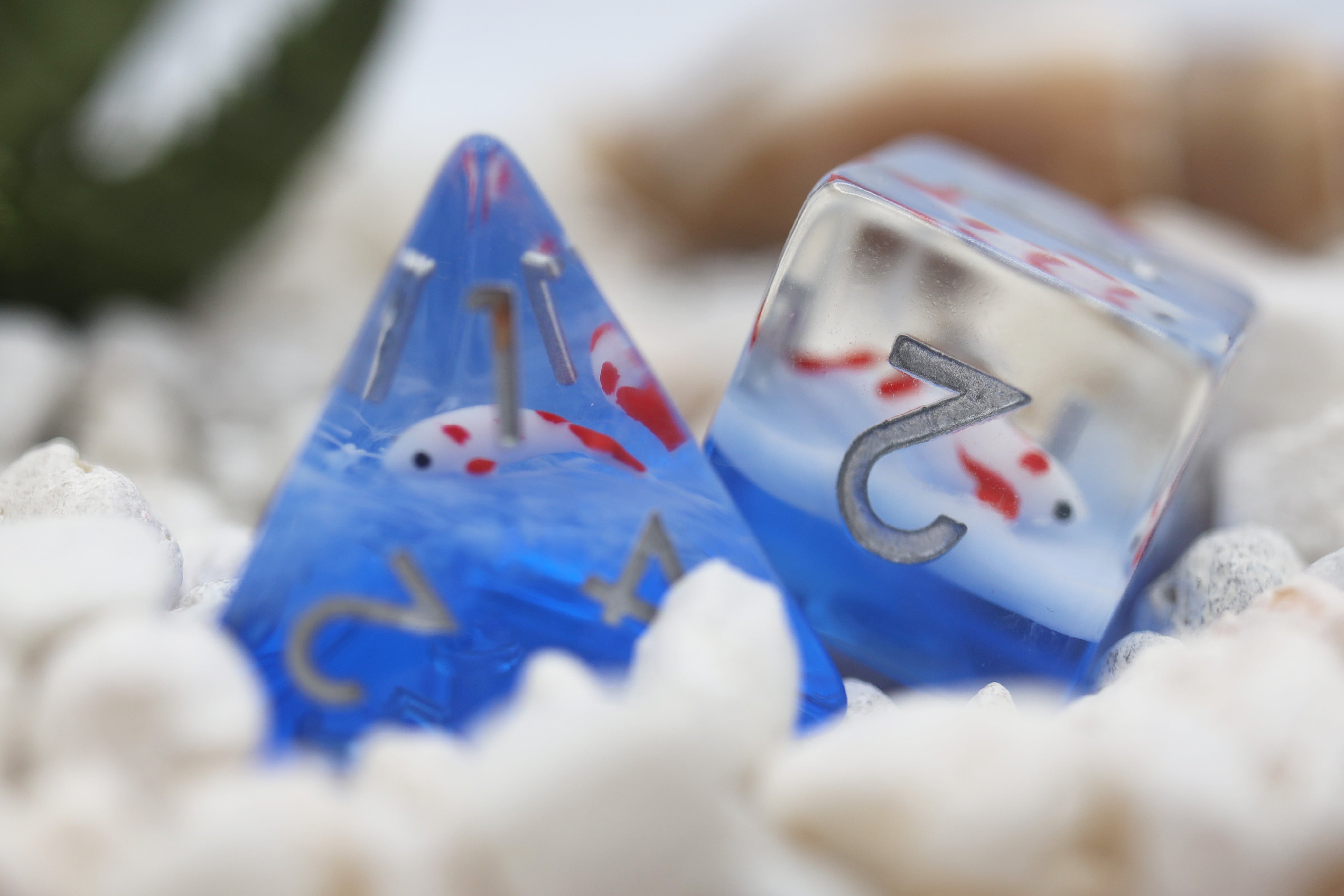 Koi Pond RPG Dice Set Plastic Dice Foam Brain Games | D20 Games