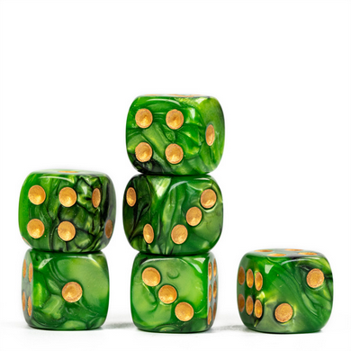 Lakebed - 12 piece Pip D6's Plastic Dice Foam Brain Games | D20 Games