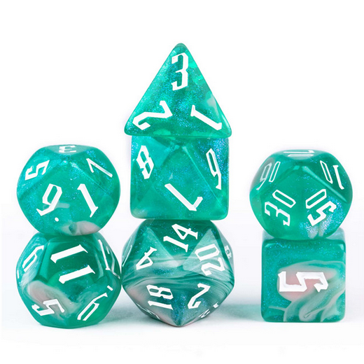 Magician's Wave RPG Dice Set Plastic Dice Foam Brain Games | D20 Games