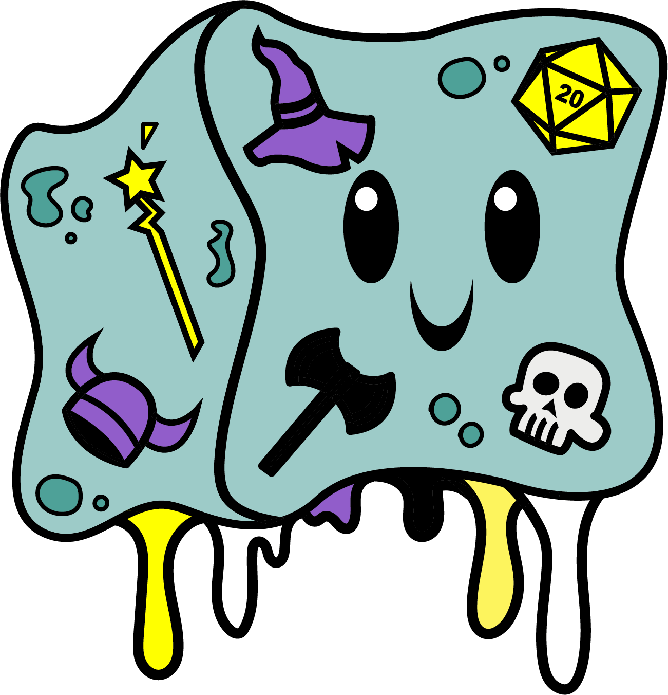 Gelly Cube Pride Enamel Pin: Non-Binary | D20 Games