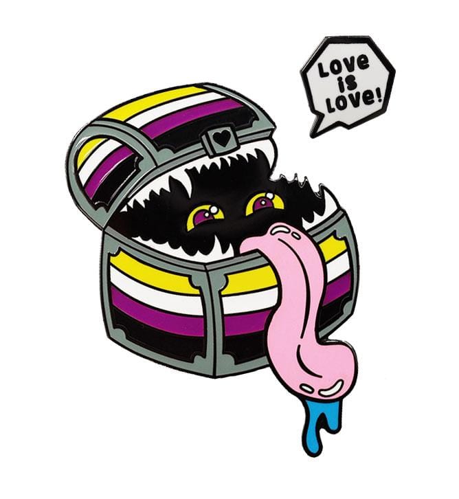 Enamel Mimic Pride Pin - Non Binary Enamel Pin Foam Brain Games