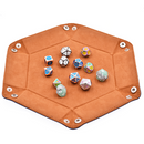 Navy and Tan Hex Dice Tray