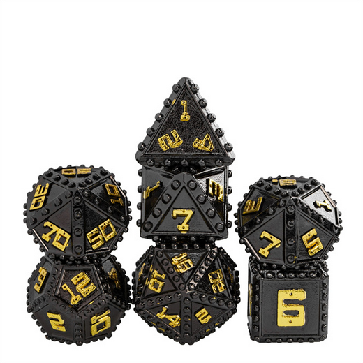 Shadow Brigandine Armor RPG Metal Dice Set Metal Dice Foam Brain Games | D20 Games