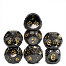 Night Dragonstone RPG Metal Dice Set