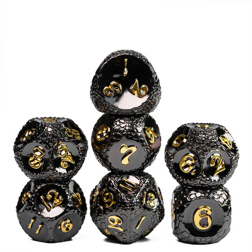 Night Dragonstone RPG Metal Dice Set