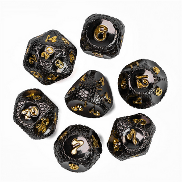 Night Dragonstone RPG Metal Dice Set