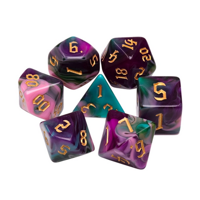 Night Elves RPG Dice Set Plastic Dice Foam Brain Games | D20 Games