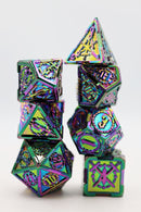 Opal Mined Sword RPG Metal Dice Set Metal Dice Foam Brain Games
