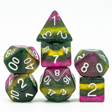 Poison Swamp RPG Dice Set Plastic Dice Foam Brain Games | D20 Games