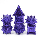 Purple Flail RPG Metal Dice Set Metal Dice Foam Brain Games