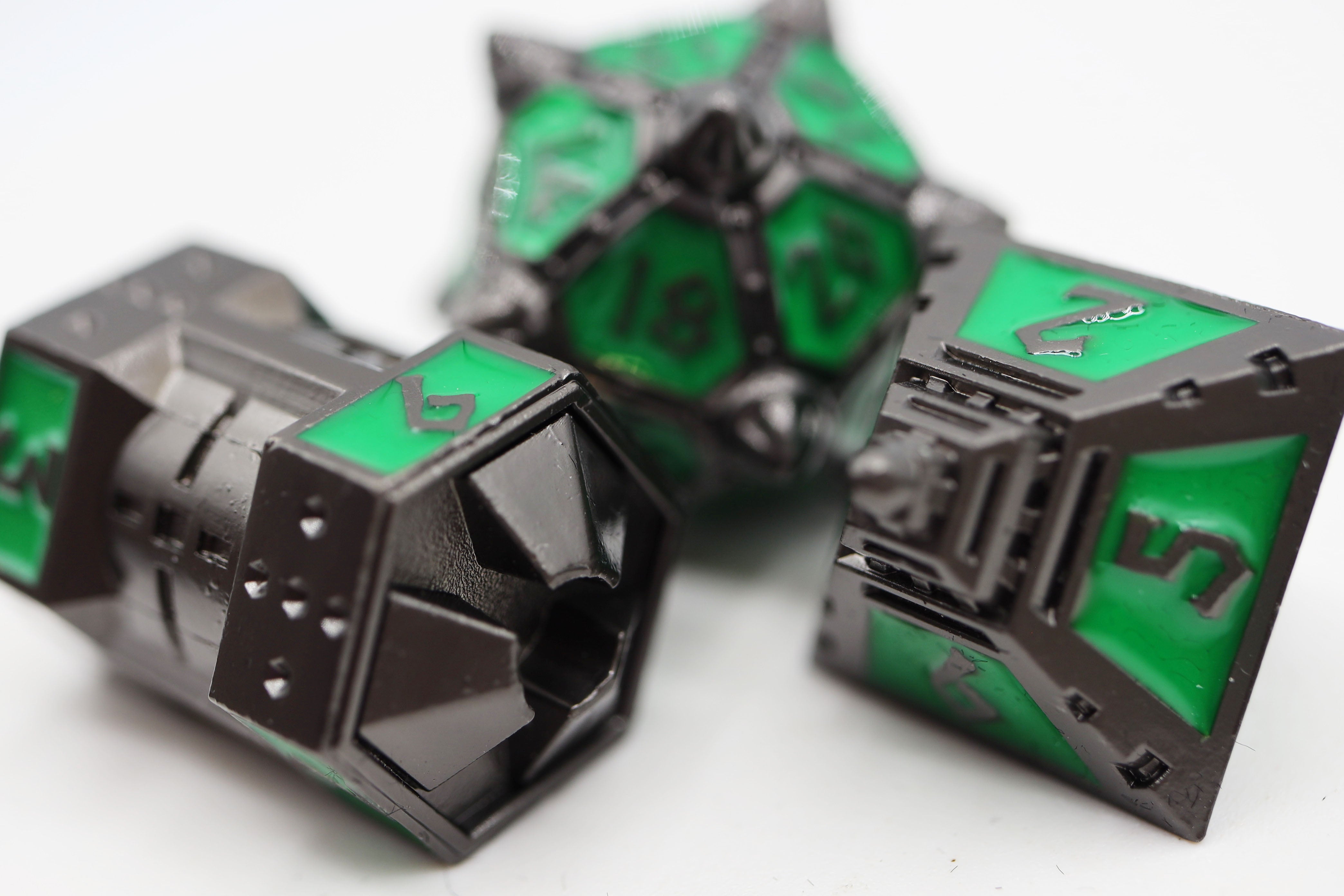 Dice 51: Radioactive Rocket RPG Metal Dice Set Metal Dice Foam Brain Games | D20 Games