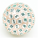 45mm Metal D100 - Rose Gold and Silver Metal Dice Foam Brain Games