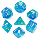 Ocean Glitter Dice Set Plastic Dice Foam Brain Games