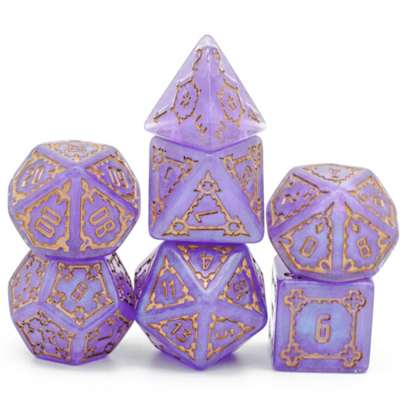 Huge Purple Castle Dice Set - 25mm Plastic Dice Foam Brain Games | D20 Games