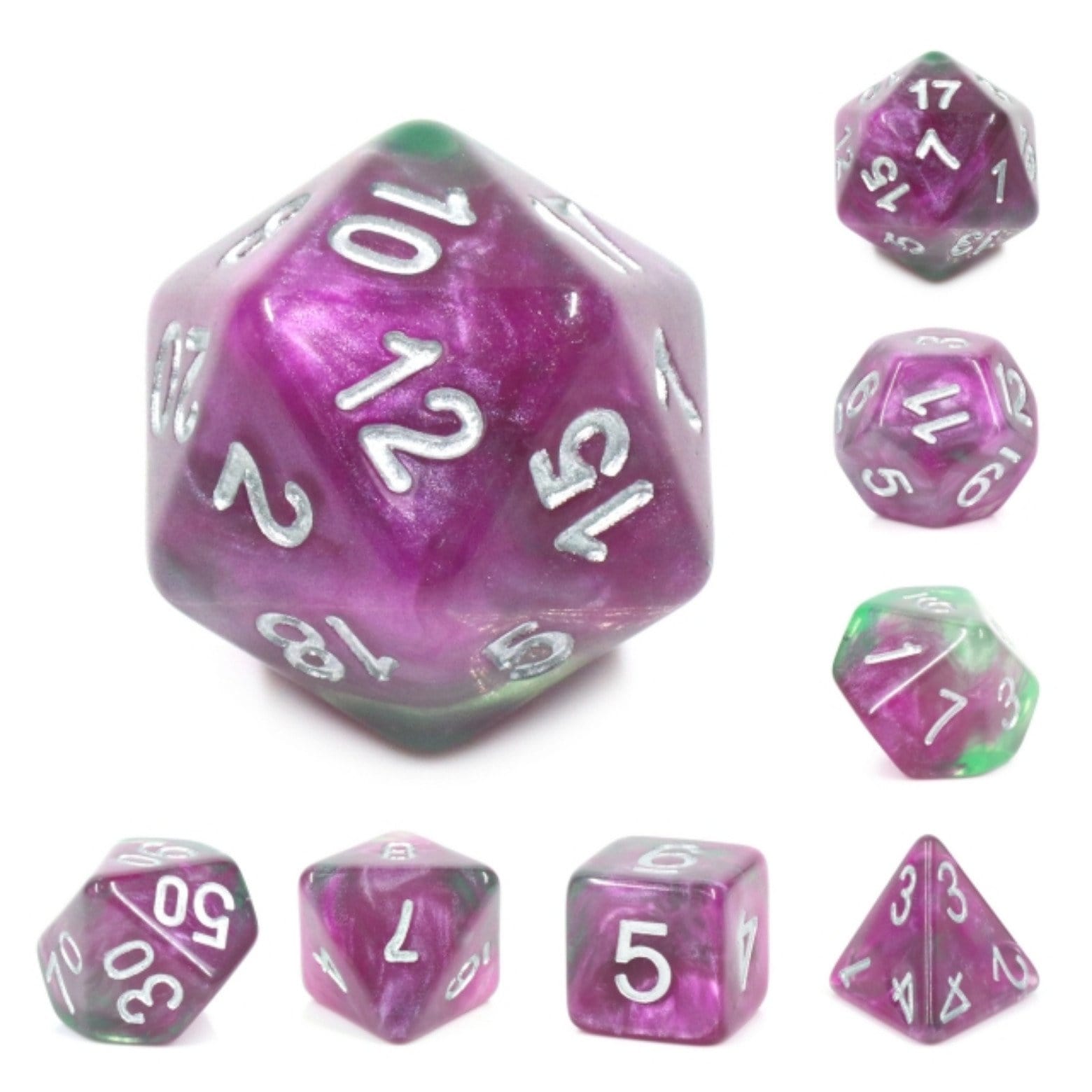 Wizards Hat RPG Dice Set Plastic Dice Foam Brain Games | D20 Games