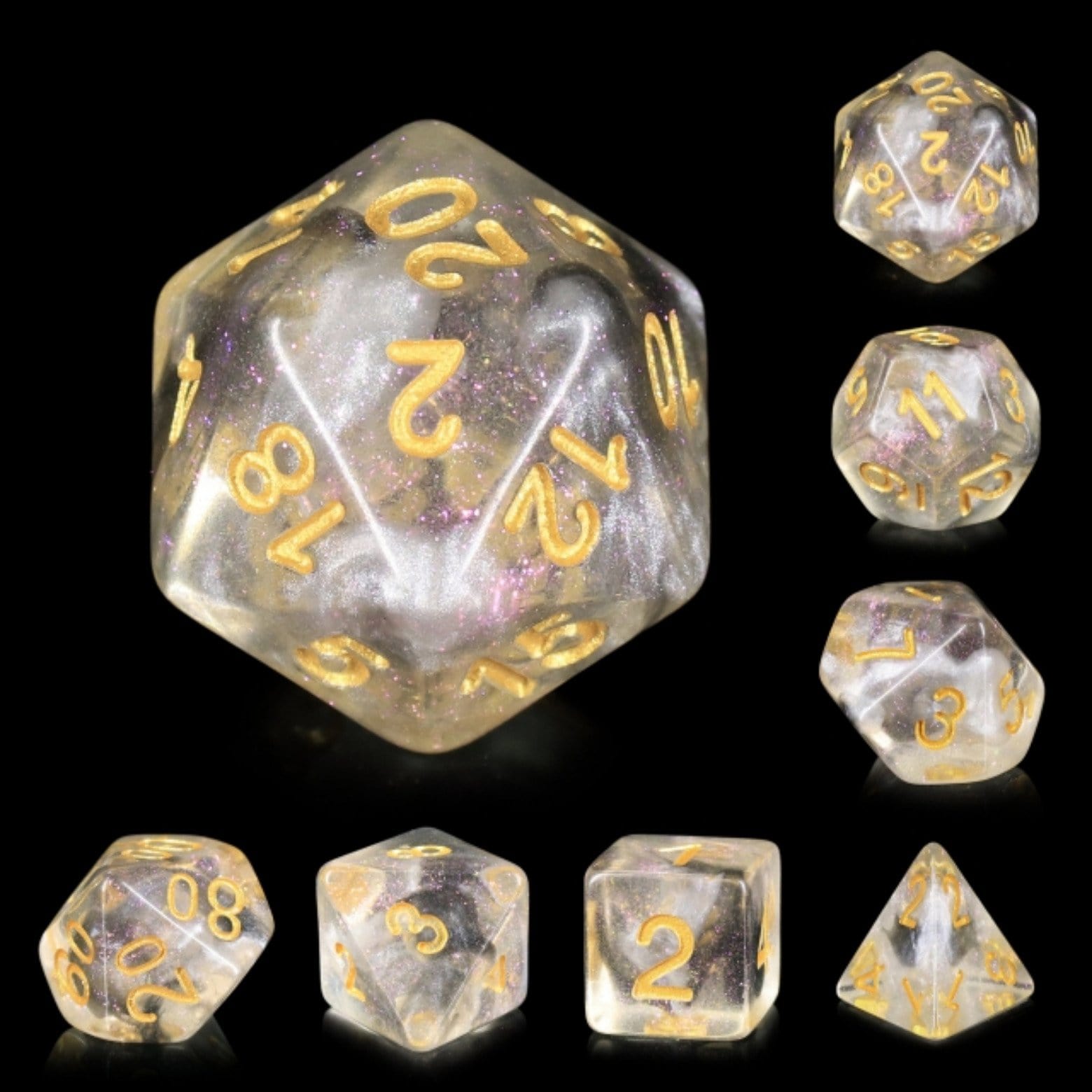 Sky Haze RPG Dice Set Plastic Dice Foam Brain Games | D20 Games