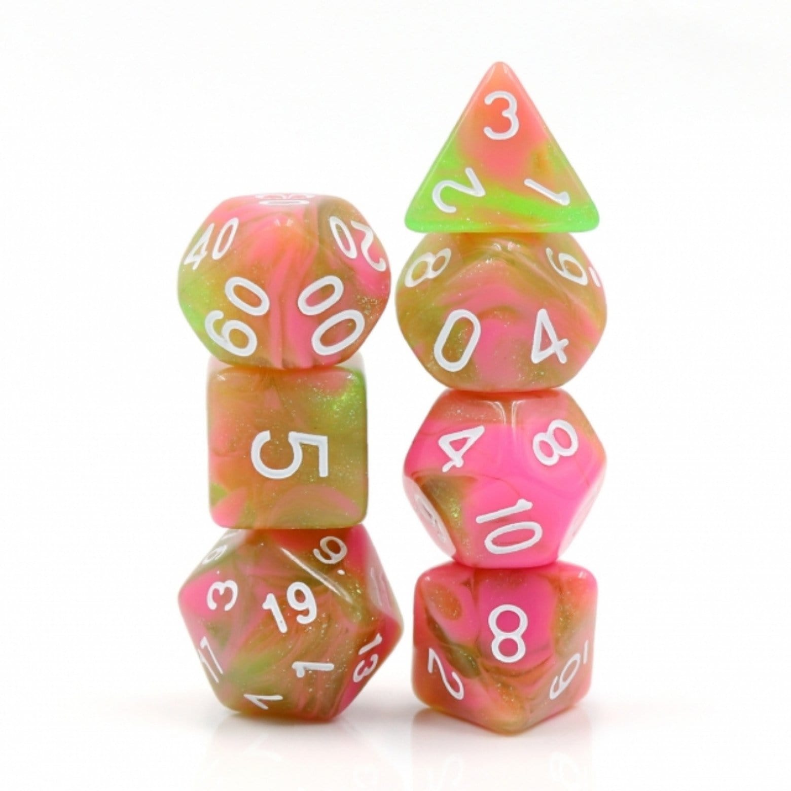 Apple Taffy RPG Dice Set Plastic Dice Foam Brain Games | D20 Games
