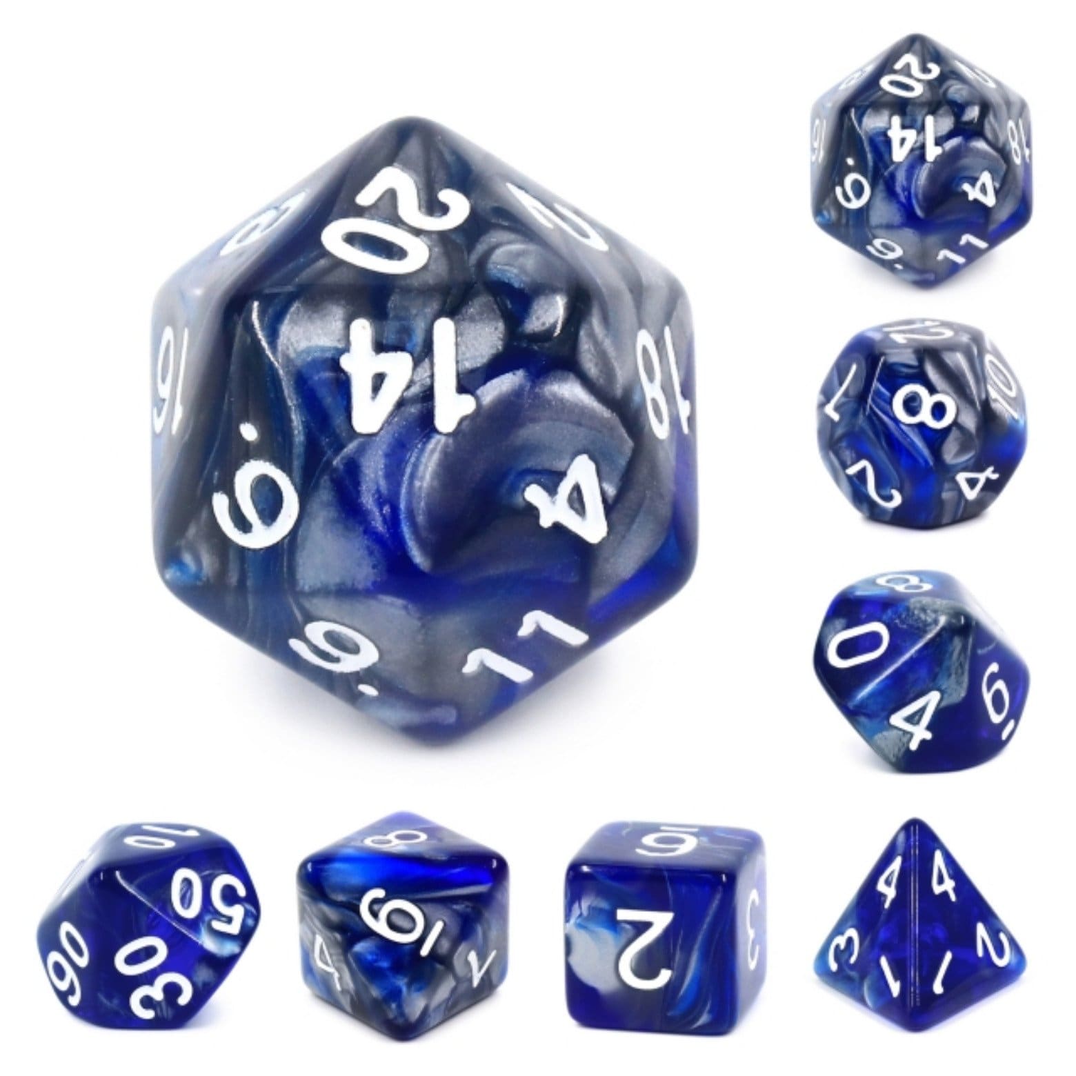 Cold Iron RPG Dice Set Plastic Dice Foam Brain Games | D20 Games