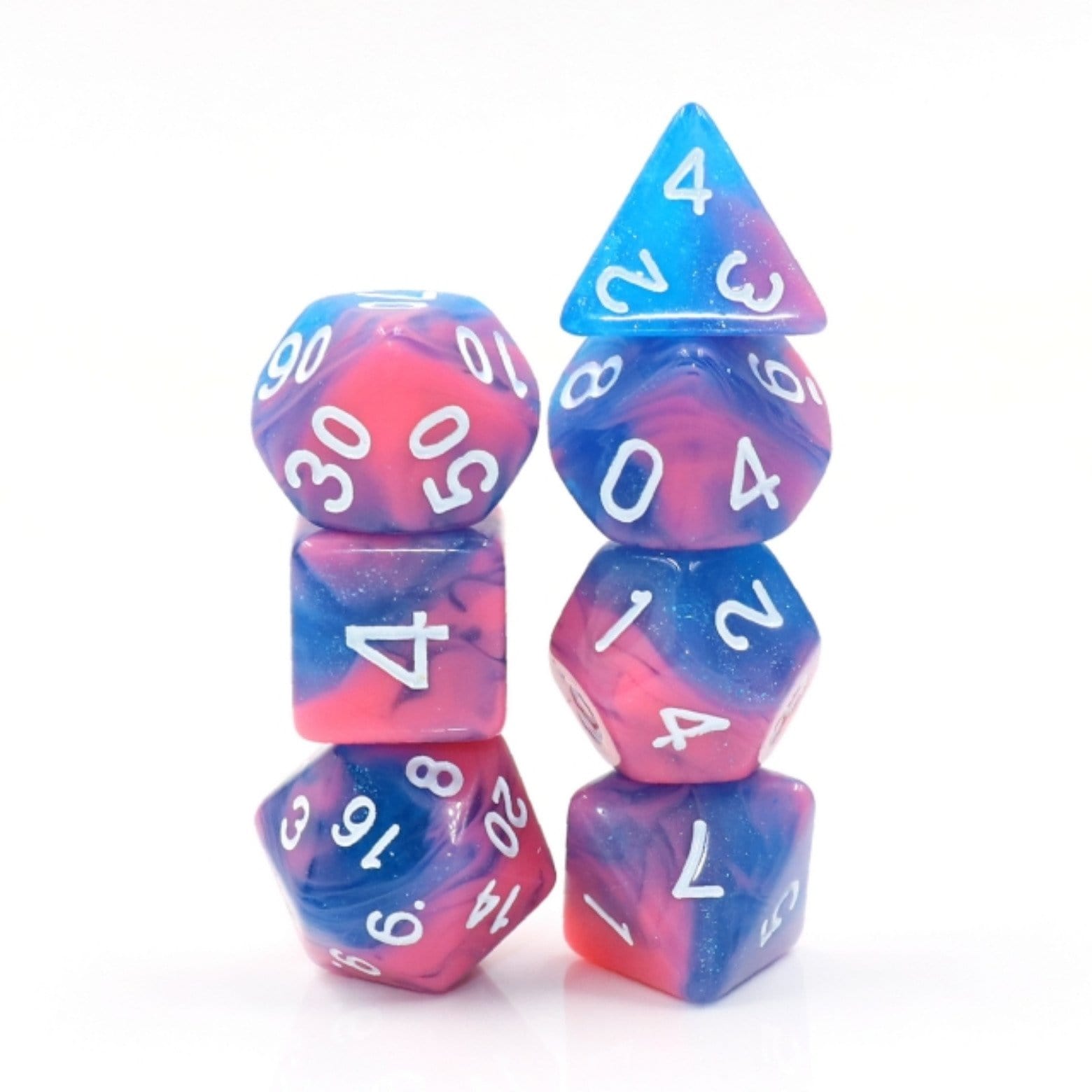 Miami Vice RPG Dice Set Plastic Dice Foam Brain Games | D20 Games