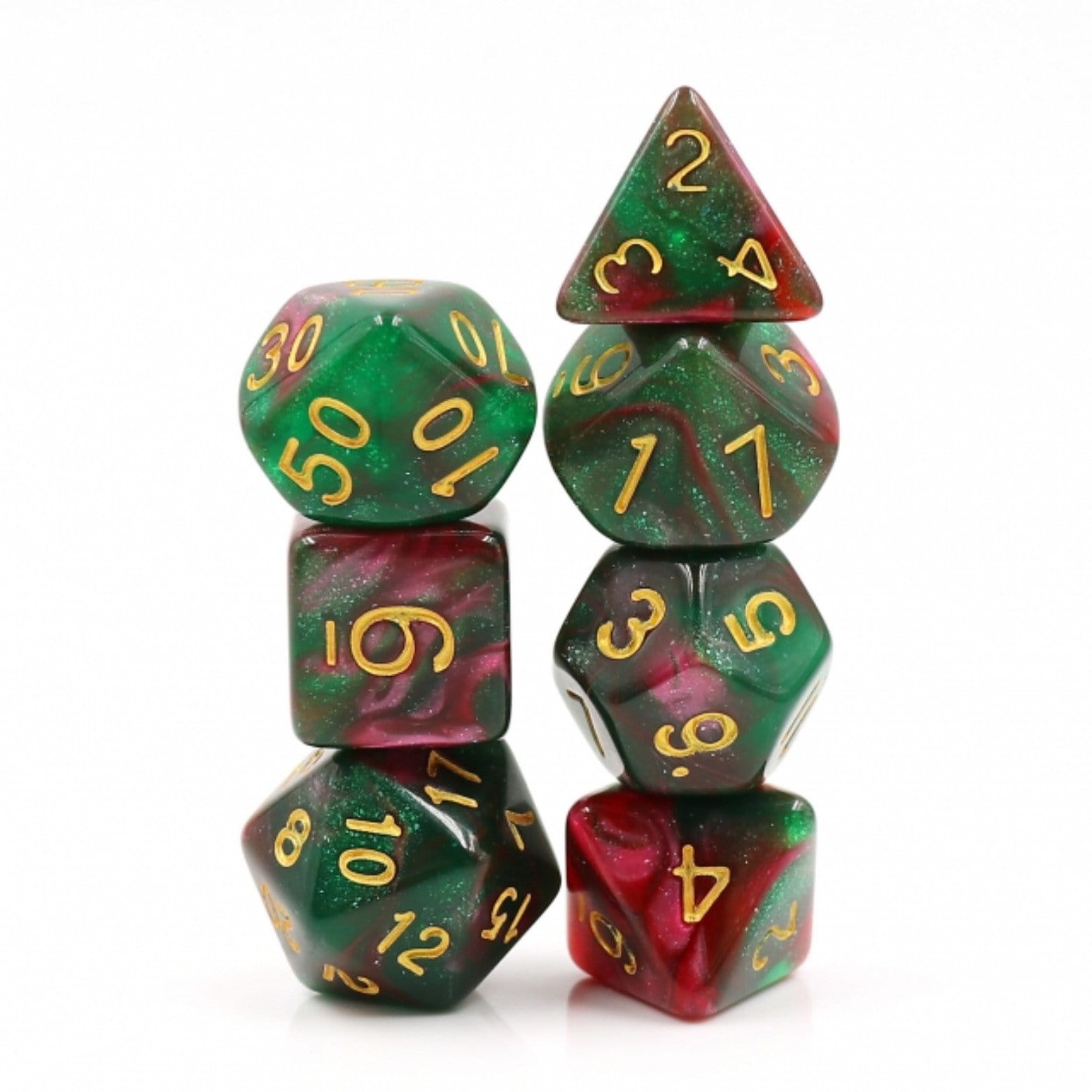 Rose Way RPG Dice Set Plastic Dice Foam Brain Games | D20 Games