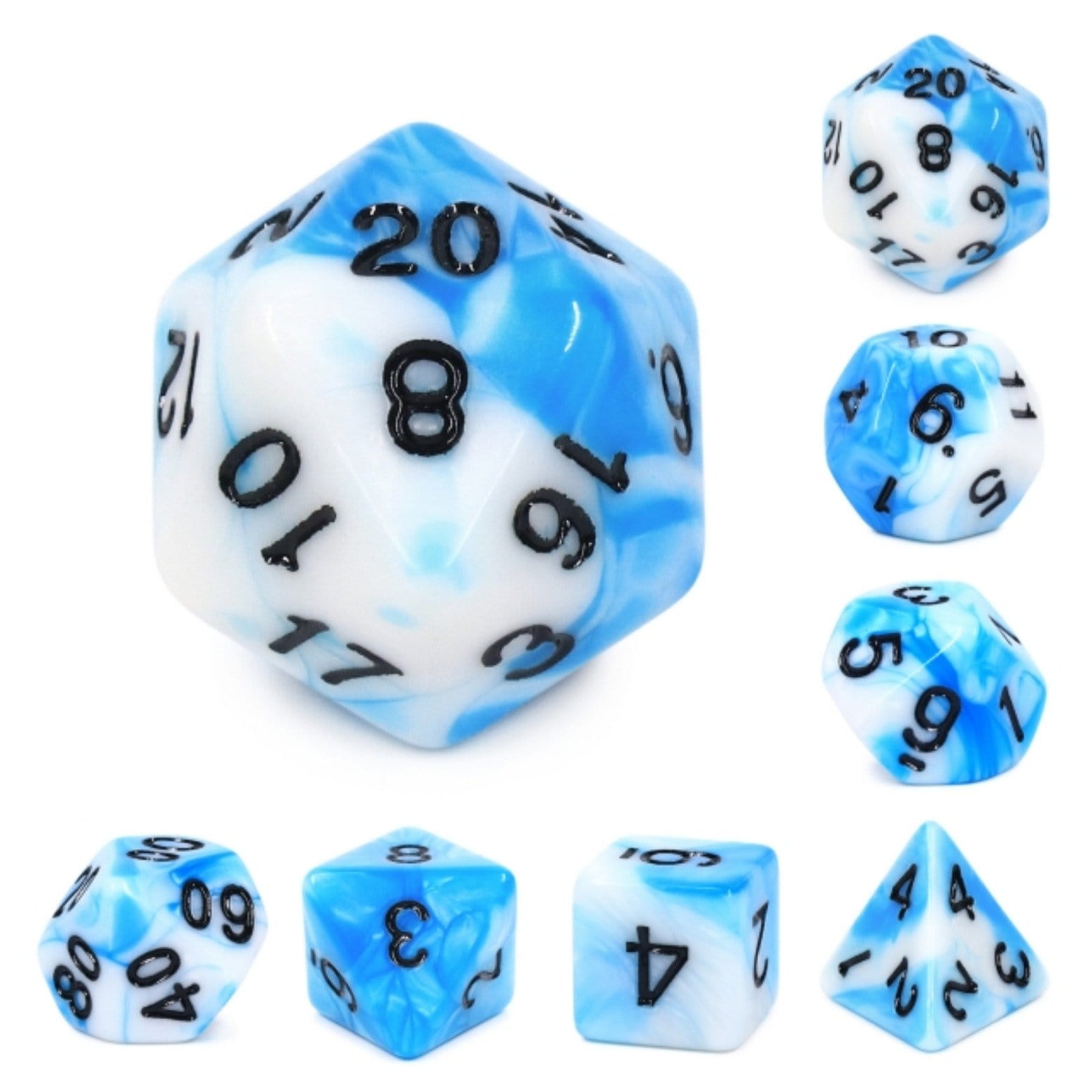 Cumulus Cloud RPG Dice Set Plastic Dice Foam Brain Games | D20 Games