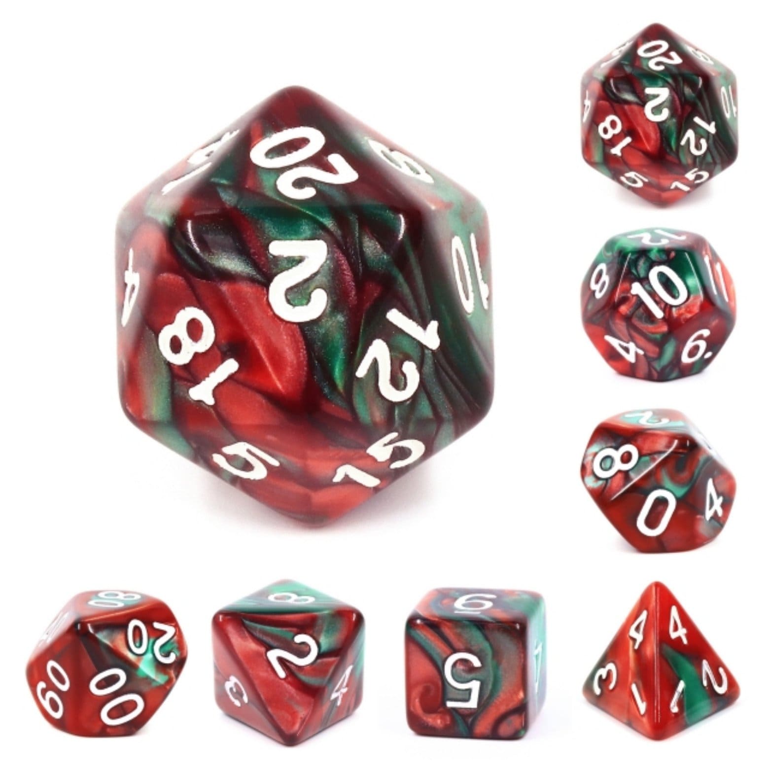 Burning Bush RPG Dice Set Plastic Dice Foam Brain Games | D20 Games
