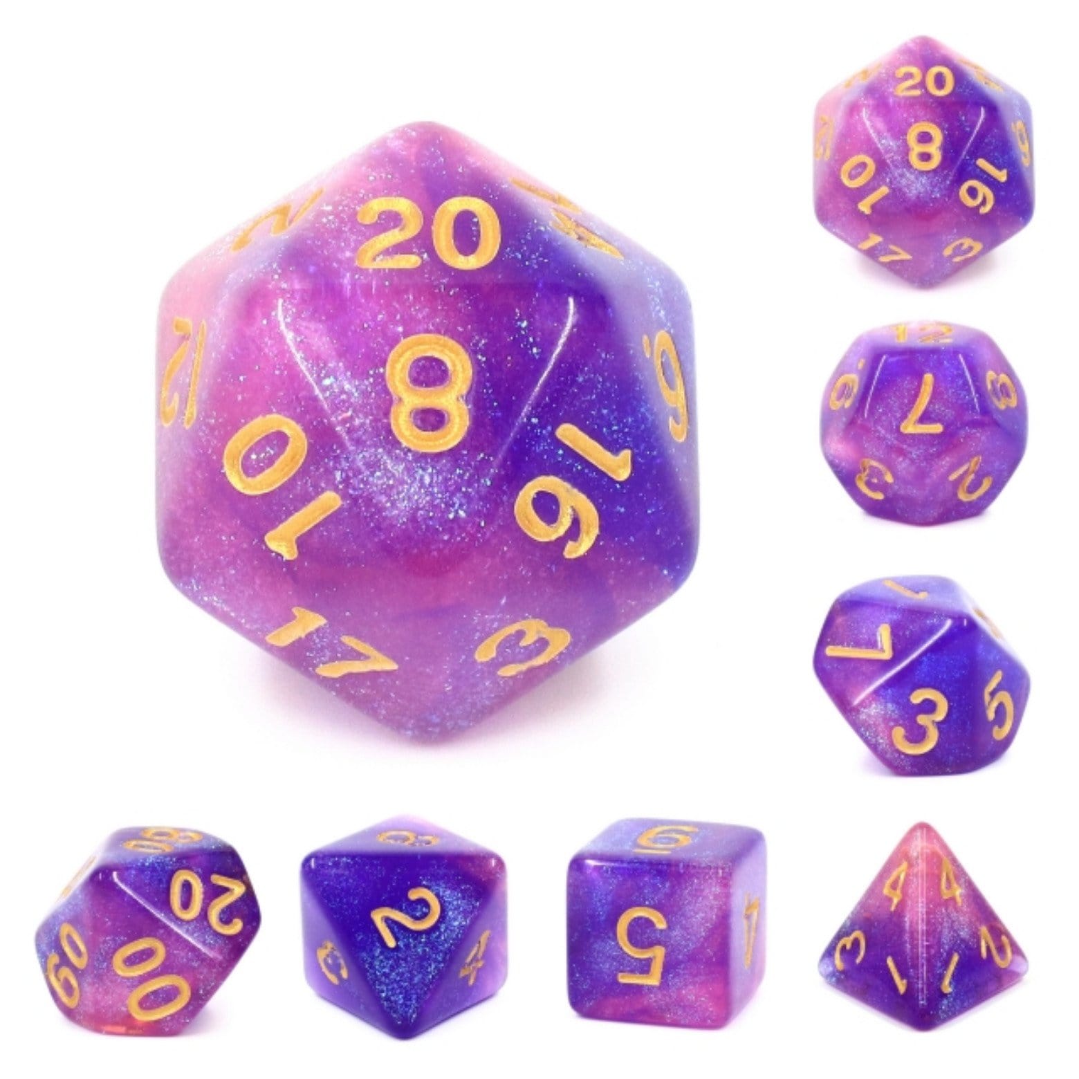 Briar Rose Aurora RPG Dice Set Plastic Dice Foam Brain Games | D20 Games