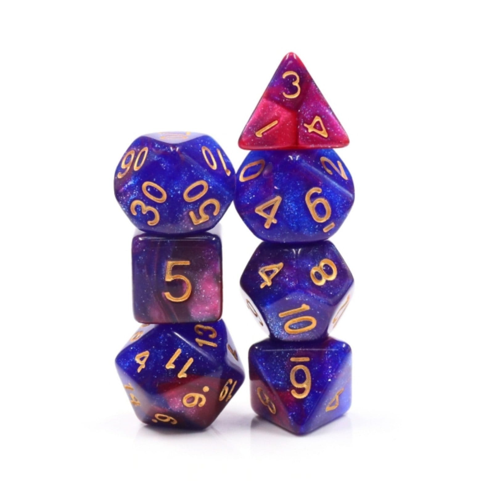 Rose Galaxy RPG Dice Set Plastic Dice Foam Brain Games | D20 Games