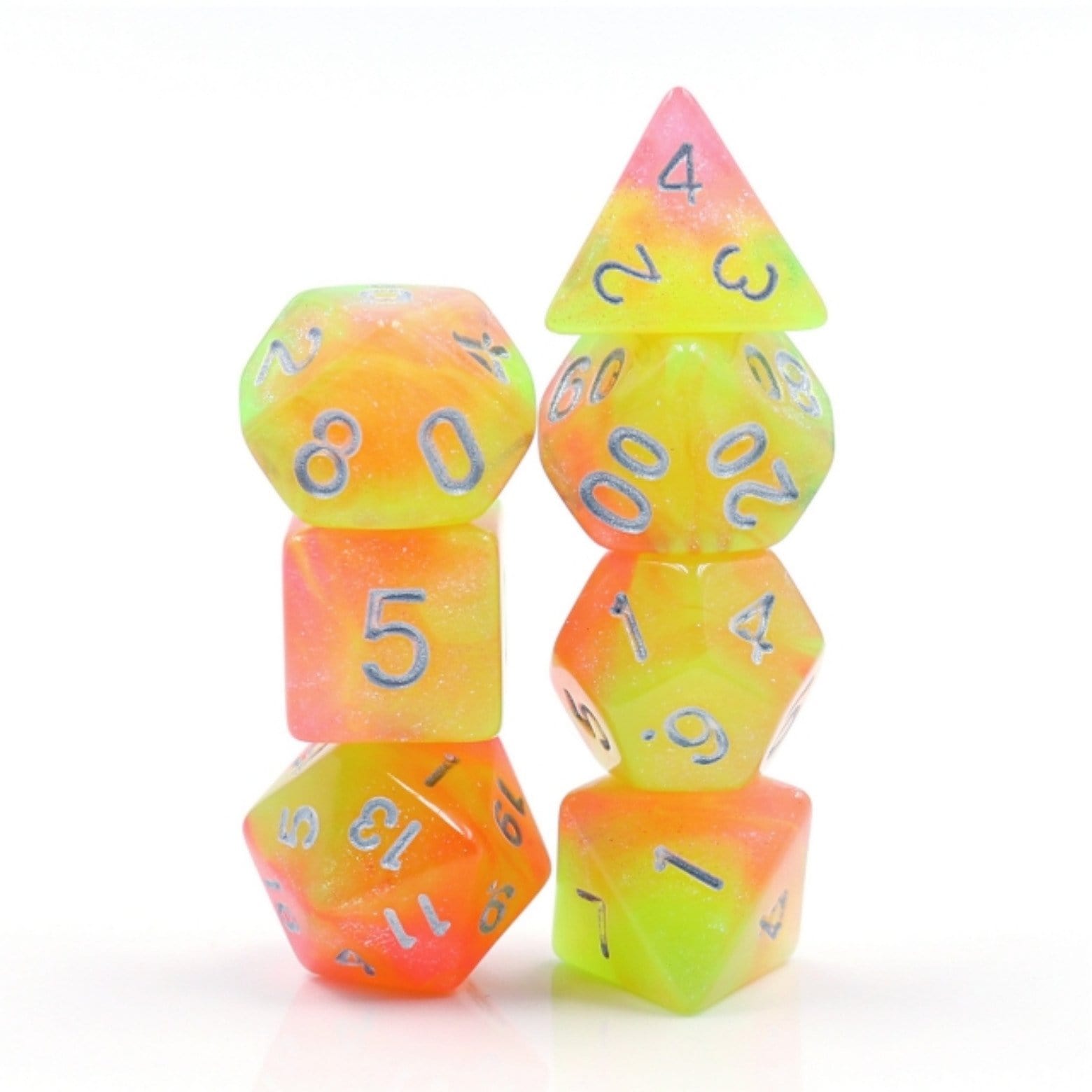 Summer's Joy RPG Dice Set Plastic Dice Foam Brain Games | D20 Games