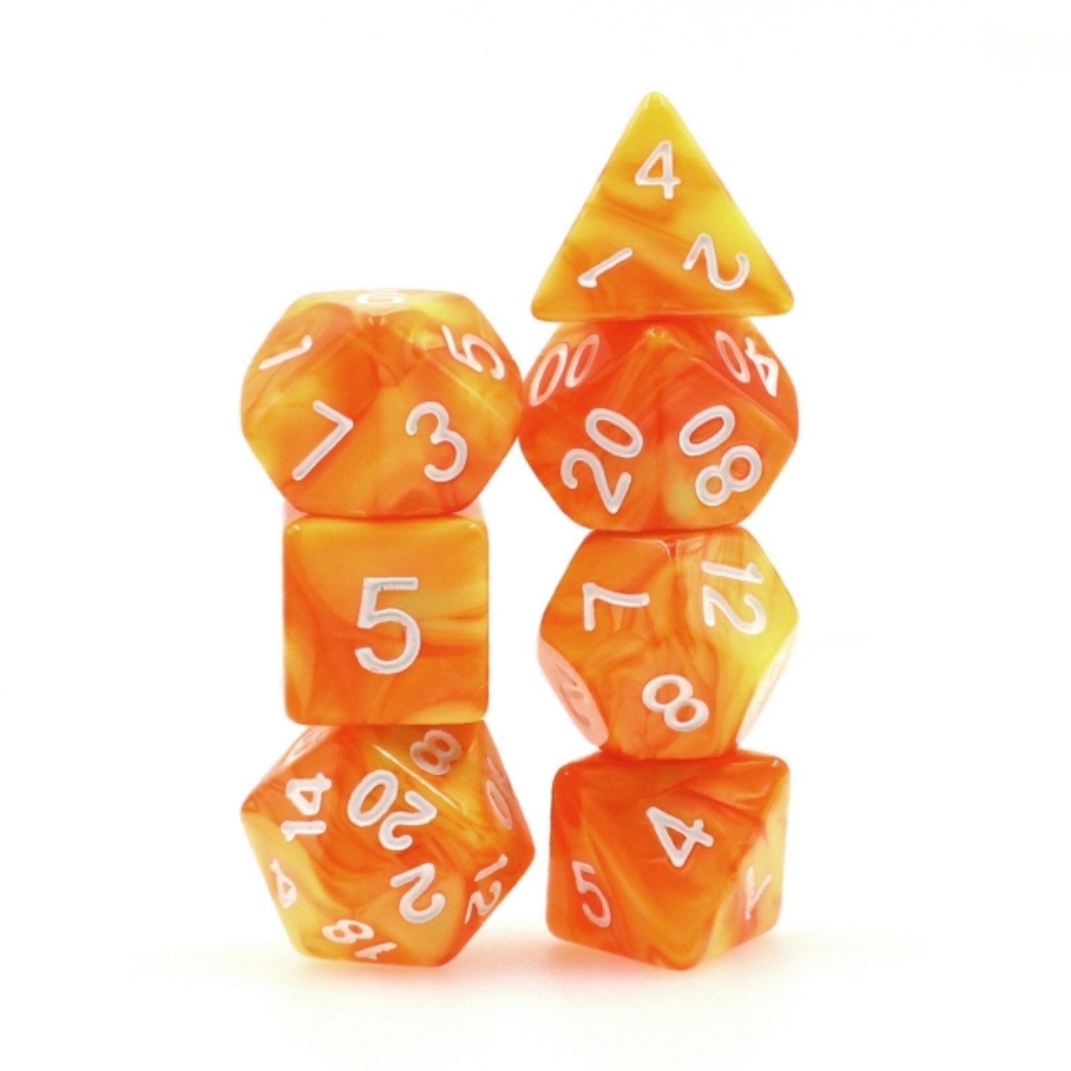 Lemon Sorbet RPG Dice Set Plastic Dice Foam Brain Games | D20 Games