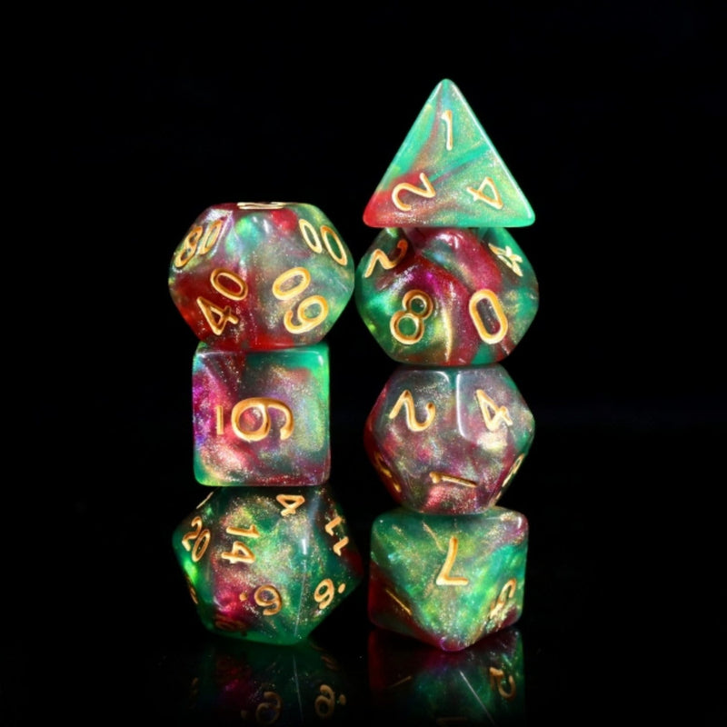 Elf's Dream RPG Dice Set Plastic Dice Foam Brain Games