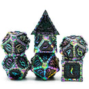 Dagger of Venom: Black Rainbow RPG Metal Dice Set Metal Dice Foam Brain Games
