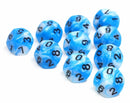 Cumulus Cloud - 10 piece D10's Plastic Dice Foam Brain Games